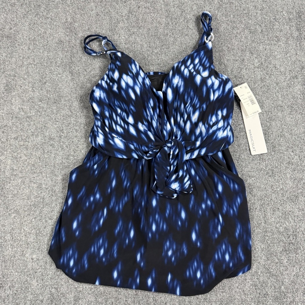 Magicsuit‎ Indio Kami Swim Dress Suit Size 10 Blue NEW